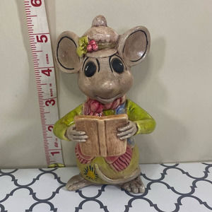 Very Cute Glenview Ceramic Singing Mouse Figurine 5 inches